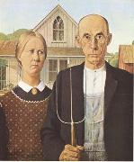 Grant Wood Anerican Gothic (mk09) China oil painting reproduction